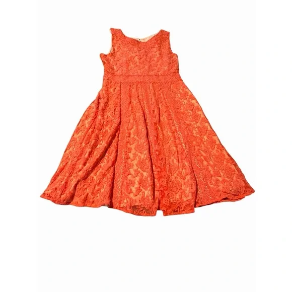 Sundance Catalog Emma Coral Floral Mesh Lace Embroidered Size 4 Wedding Guest - Picture 2 of 10